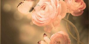 PVC Printed 3D Flower Wallpaper