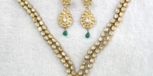 Exclusive - 22k Yellow Gold Diamond Polki Necklace