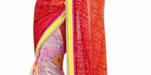Surya Lifestyle Maroon Colored Brasso Georgette Saree