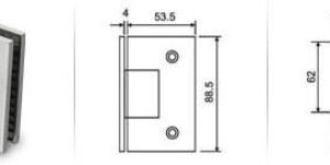 Wall to Glass Shower Hinges