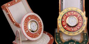 Marble Mobile Stand with Watch
