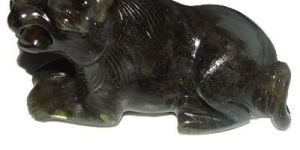 Semiprecious Gemstone Lion Statue