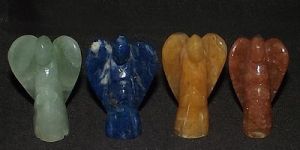 Gemstone Angels Carving Sculptures