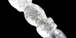 Gemstone Dorje Carving, Crystal Quartz Phurba