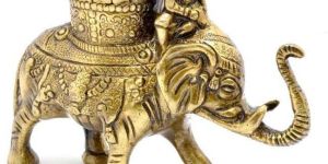 Brass Elephant Pen Holder