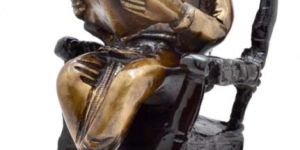 Brass on Chair Ganesha Statue