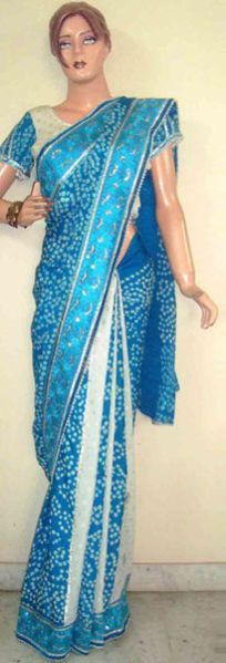 Silk Bandhej Saree