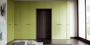 Wooden Plastic Composite Wardrobe Sliding Door