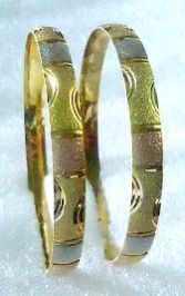 Tritone Gold Plated Bangle