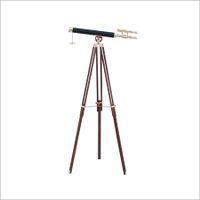 Antique Telescope Black Leather with Stand