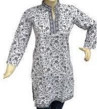 White Printed Kurti
