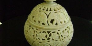 Carved Soapstone Box