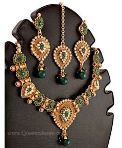 Polki Necklace Set with Earrings