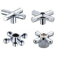 White Metal Faucet Handle