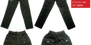 Boys Dark Green Cotton Wrinkled Pants