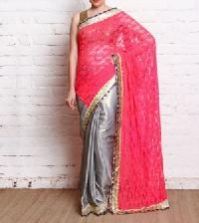 Schiffli Saree