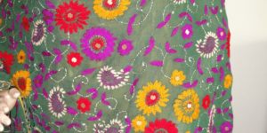 Phulkari Green Dupatta