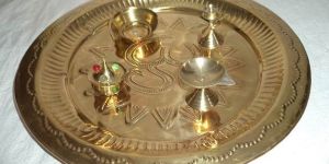 Solid Brass Pooja Thali