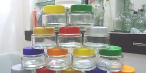 50 Gms Cream Glass Jar with Cap