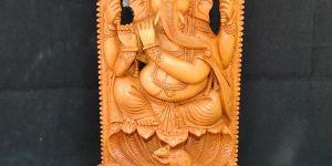 Wooden Ganesha Statue