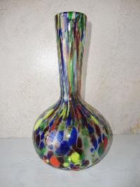 Multi Colored Glass Flower Vases