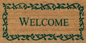 Coir  Backed Flock Printed Mats