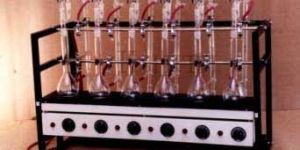 Kjeldha Distillation Apparatus with Glass Parts