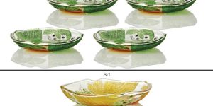 4 Piece Glass Snack Plate Set