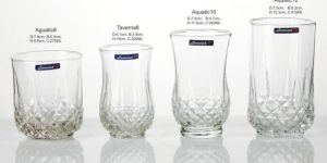 4 Pieces Glass Plain Water Tumbler