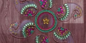 Rangoli Plain 7 Pcs Peacock