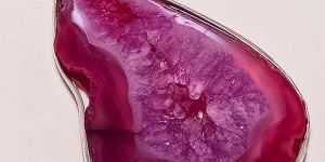 Natural Pink Chalcedony Pendant