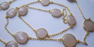 Pink Chalcedony Chain