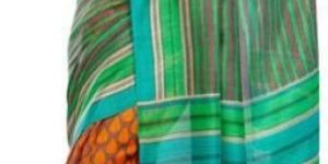 Chic Orange Colored Printed Art Silk Saree