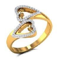 Diamond Studded Gold Ring