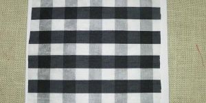 Black & White Plaid Fabric