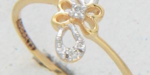 Ladies Ring Rhodium Plated