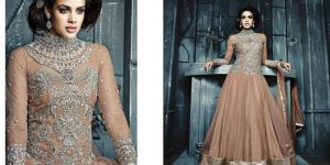 Peach Color Traditional Wear Dress