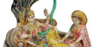 Cultural Marble Laxmi Narayan Statue