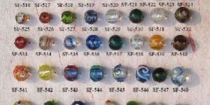 Silver Foil Glass Beads