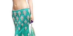 Sea Green Fish Cut Lehnga