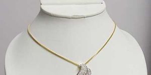 Diamond Studded Gold Pendant Sets