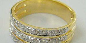 Diamond Studded Gold Rings