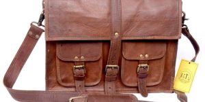 Handmade Distress Look Leather Office Bag