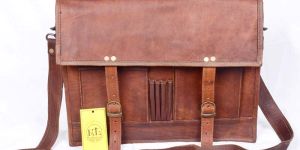Handmade Real Goat Leather Laptop Bag