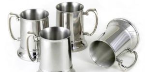 Engraved Stainless Steel Beer Stein Tankard Mugs