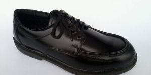 Plain Leather Safety Shoe