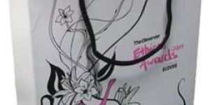 White Duple Bard Paper Bags