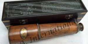 Nautical Brass Leather Telescope