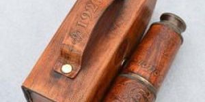 Nautical Leather Antique Telescope