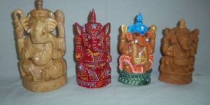 Wooden Ganesha Statues